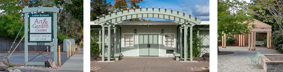 series of images of Luther Burbank Art & Garden Center